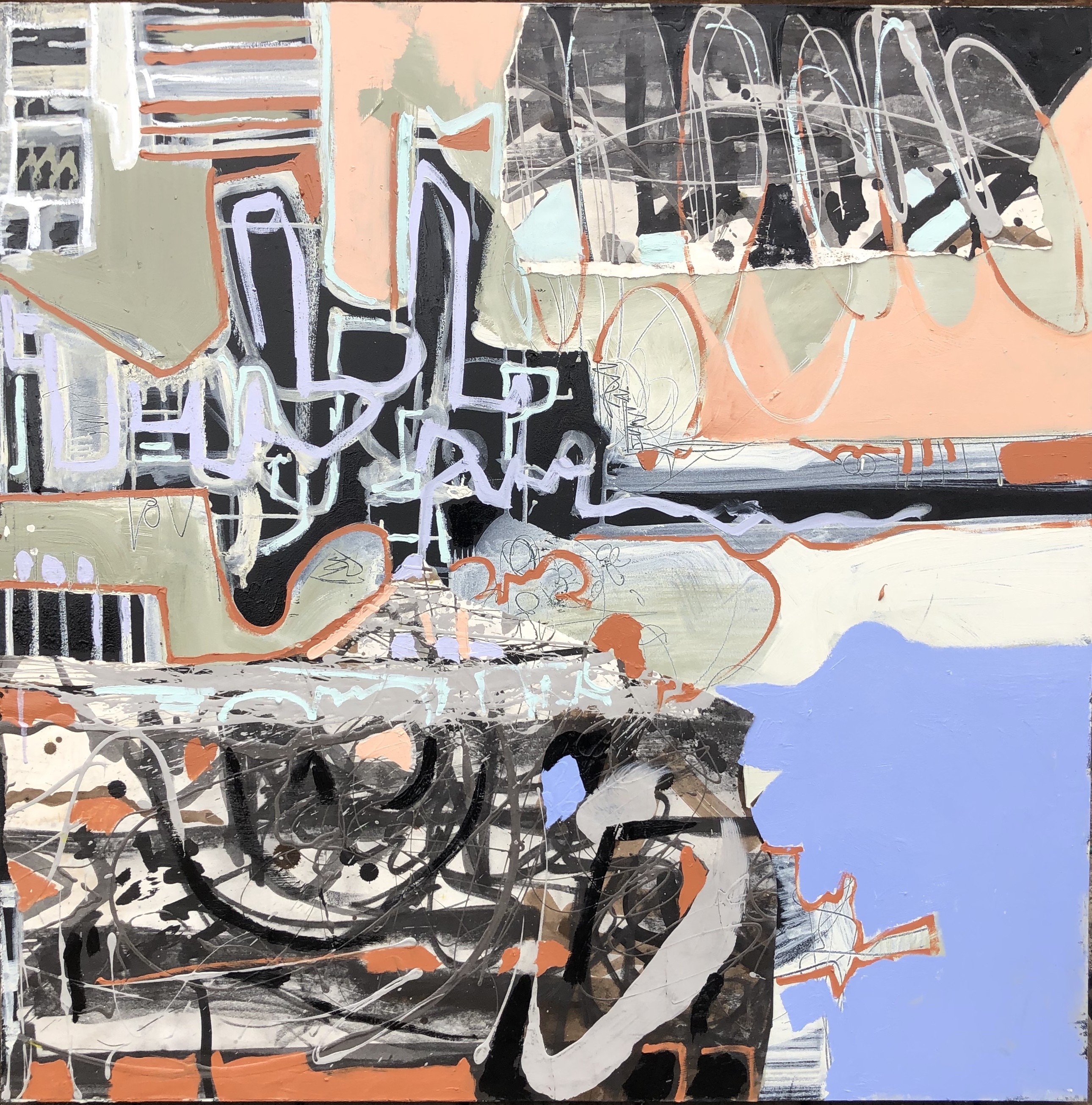 Mixed media artwork titled Midwest by Gregory J. Rose