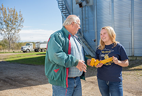 Ag Internship Student with Instructor