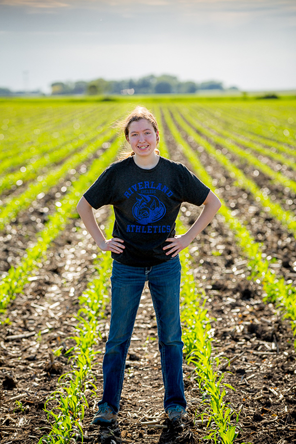Student in Field