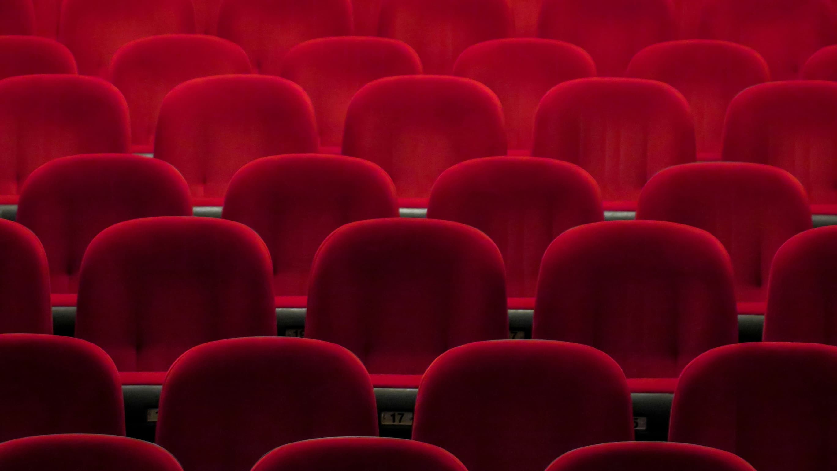 Rows of seats inside Riverland's theatre