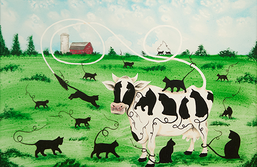 Painting by Donna Jean Carver featuring farm animals