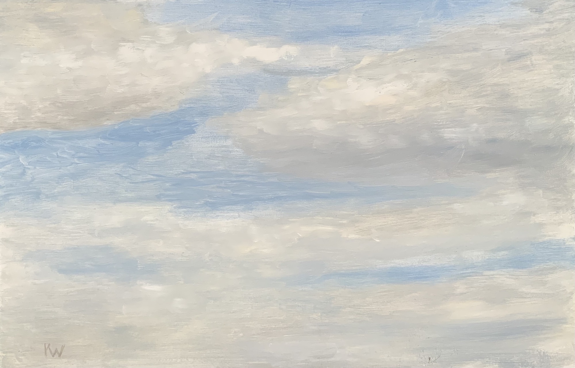 Cloud Meditation 15, Oil/Wood, 11” X 17” 